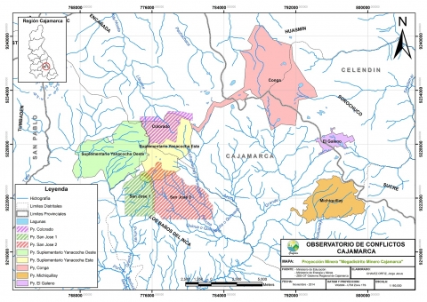 Mapa Proyecciones Mineras - “Megadistrito Minero Cajamarca”