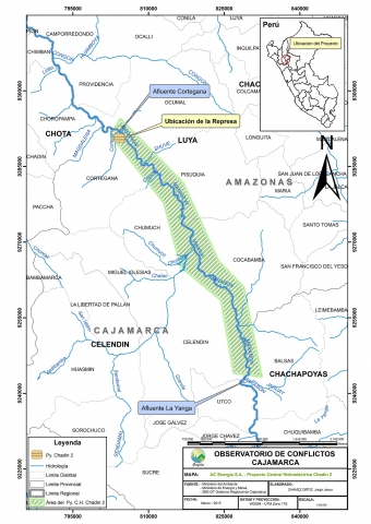 Mapa Proyecto Hidroenergético Chadin 2