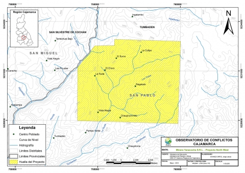 Mapa Proyecto Minero North West
