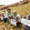 Comuneros protestaron contra proyecto Conga en zona de lagunas