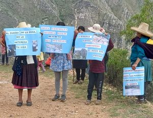 Agrucultoras del distrito de Cachachi, Cajabamba, rechazan actividades mineras en la zona.